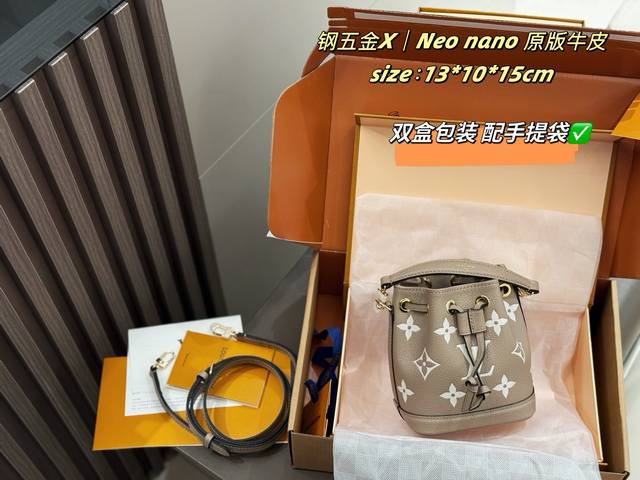 Original Cowhide Leather Steel Hardware Double Box Packaging With Handbag Origin