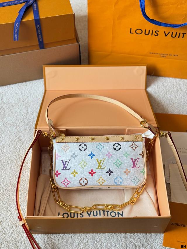 Lv Takashi Murakami Collaboration Mahjong Bag 2025 Early Spring Runway Model Pil
