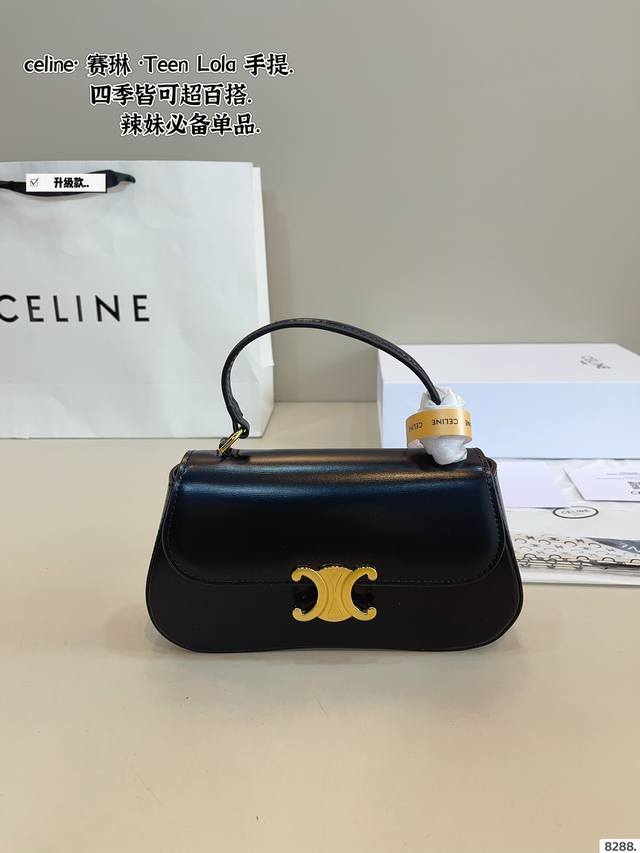 With Gift Box. Celine Triumph Arch Handbag. Rectangular Silhouette With A Retro