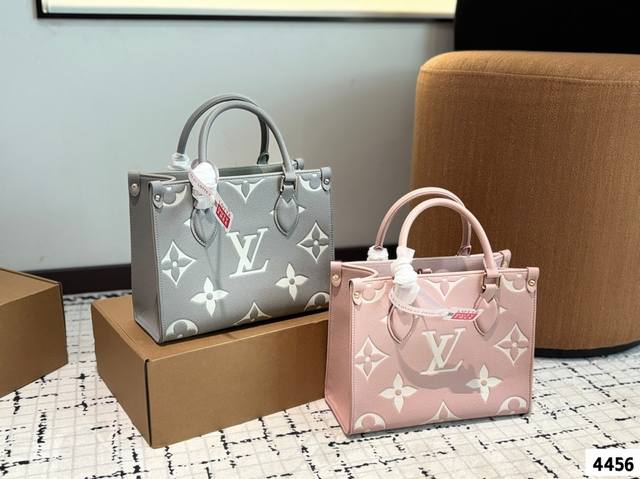 Lv Onthego 25Cm Embossed Jungle Bag Foldable Gift Box Original Quality Lv A B-Si