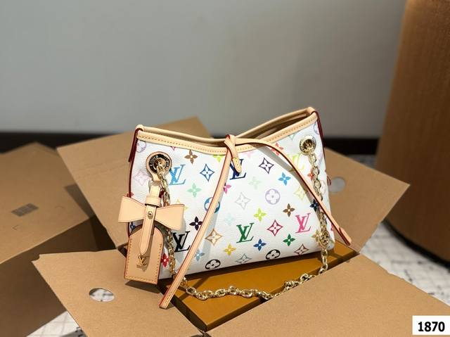 Matching Box Lv Carryall Lv The White Three-Color Series Is Truly Beautiful. Eac