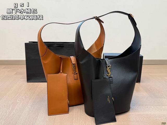 With Box Saint Laurent Ysl Underarm Bucket Bag This Popular Hobo Underarm Bag Fe