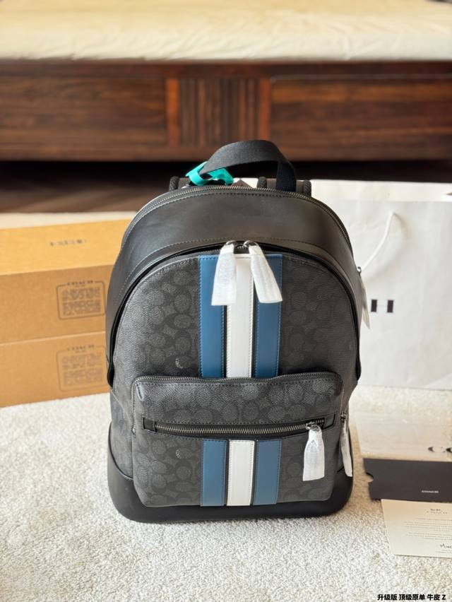 Upgraded Version, Top-Quality Genuine Leather. Coach West 35 Black Classic Patte
