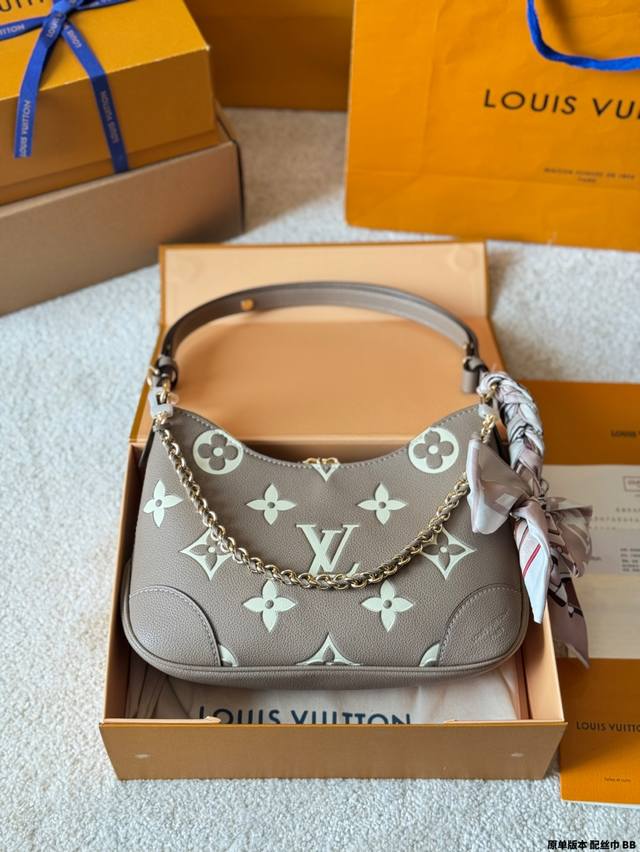 Original Version With Silk Scarf. Lv Boulogne Messenger Bag, Horn-Shaped Bag. Ne
