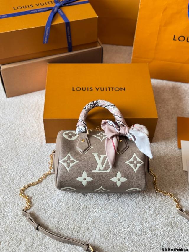Original Version With A Silk Scarf. Lv Speedy Pillow Bag. The Design And Inner L