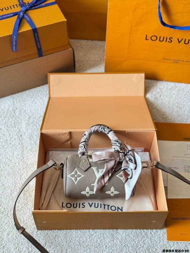 Authentic Version With Silk Scarf Lv Speedy Pillow Bag. The Design, Interior, An