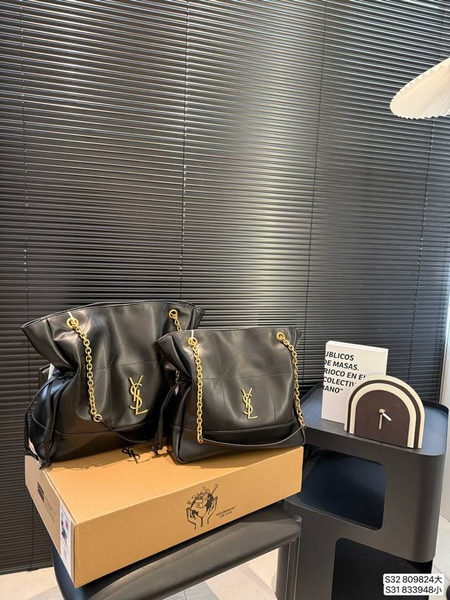 Large Small With Box Saint Laurent New Jamie Handbag, Relaxed Yet Fashionable, Y