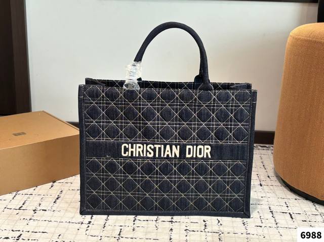 Dior Dior New Denim Twill Handbag Tote Bag Dior Tote Is Incredibly Versatile A M