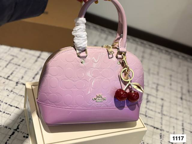 With Accessory Gift Box Coach New Classic Retro Shell Bag Unique Retro Luggage-S