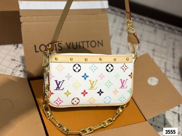 Lv Murakami Collaboration Mahjong Bag 2025 Early Spring Runway Edition Pillow Ba