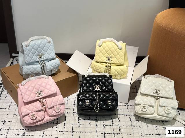 Comes With A Folding Box And Airplane Box Size: 20 X 20 Cm Chanel Duma Backpack