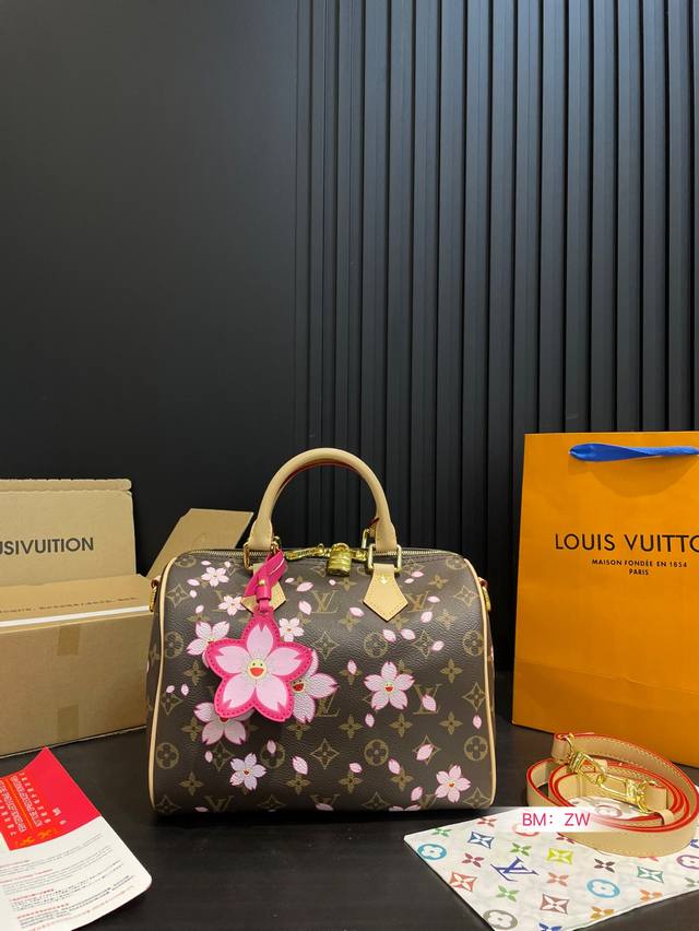 With Folding Gift Box Lv Cherry Blossom Pillow Bag Sweet And Cool, Absolutely Lo