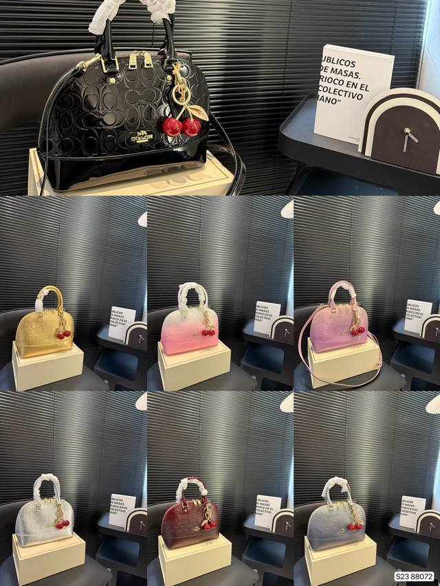 With Folding Box, Coach Classic Shell-Shaped Handbag Classic And Versatile, Perf