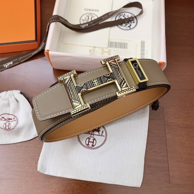 Herm S Genuine Sync, High-End Bright Steel Buckle, High-End And Fashionable Styl