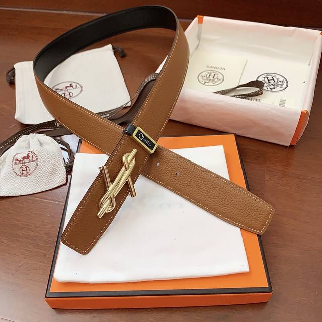 Herm S Genuine Sync, High-End Bright Steel Buckle, High-End And Fashionable Styl