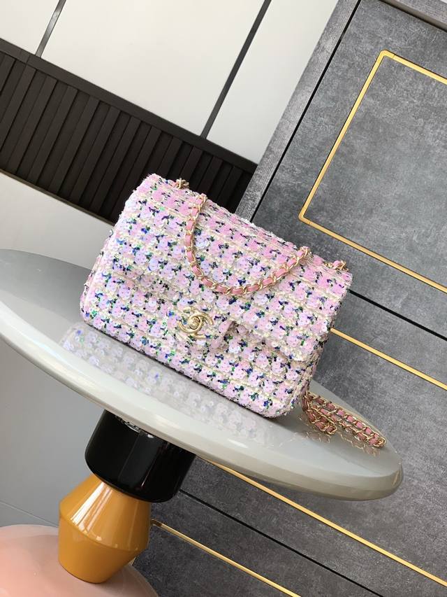 Chanel 1:1 Benchmark Counter Top Handmade Series Chanel 25C Dense Sequins Pink S