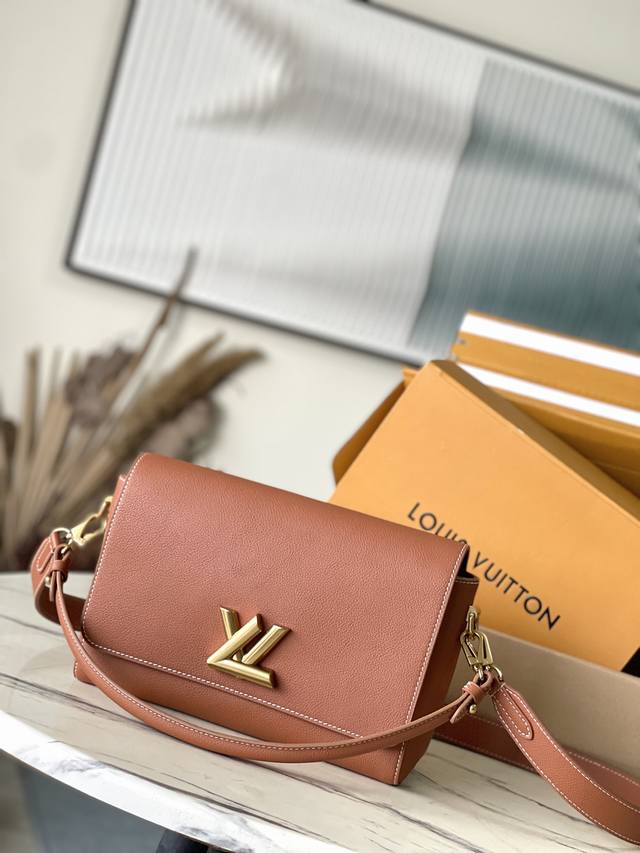 Top Layer Leather Top Grade Original M24640 Caramel Color This Softtwist Handbag