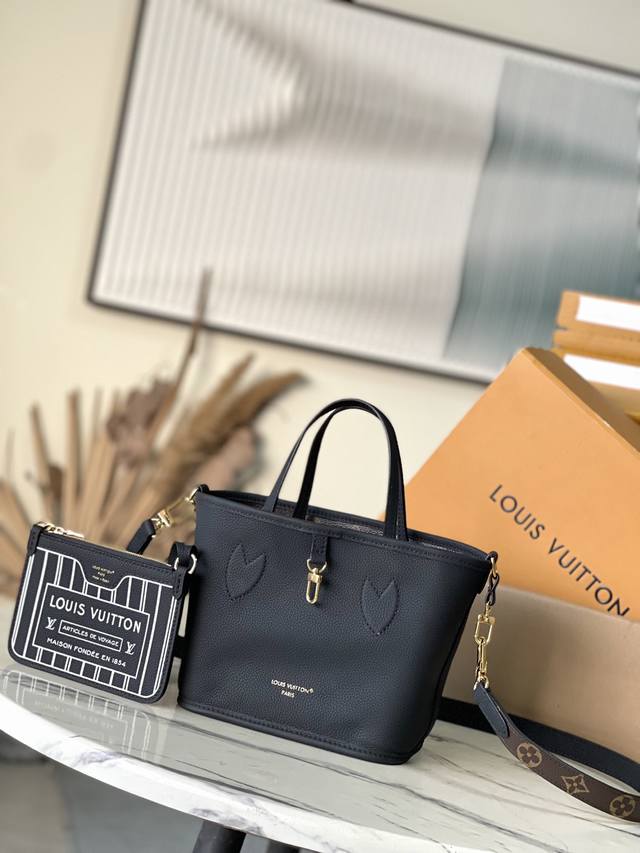 Top Layer Leather Top Original Single M12099 Neverfull Bandouliere Inside Out Bb