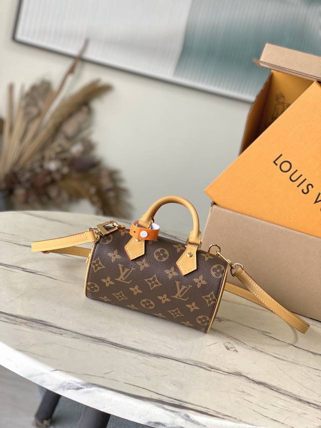 Top Original M13226 This Nano Speedy Handbag Is Made Of The Brand's Classic Mono