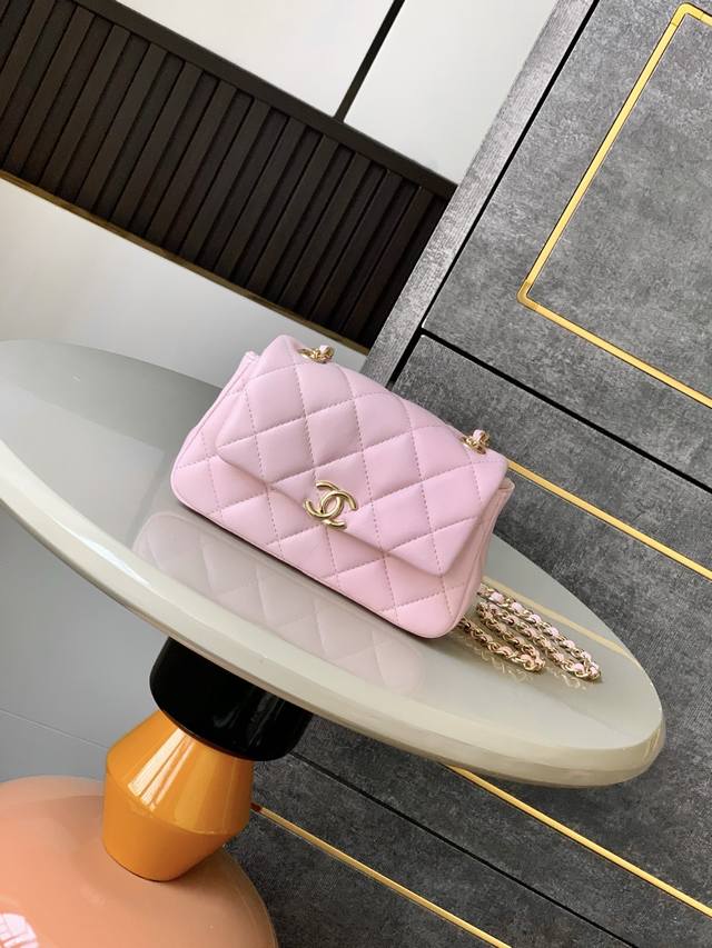 Mini Pink Ohanel New Spring And Summer 25S Flap Mobile Phone Bag, Because It Is