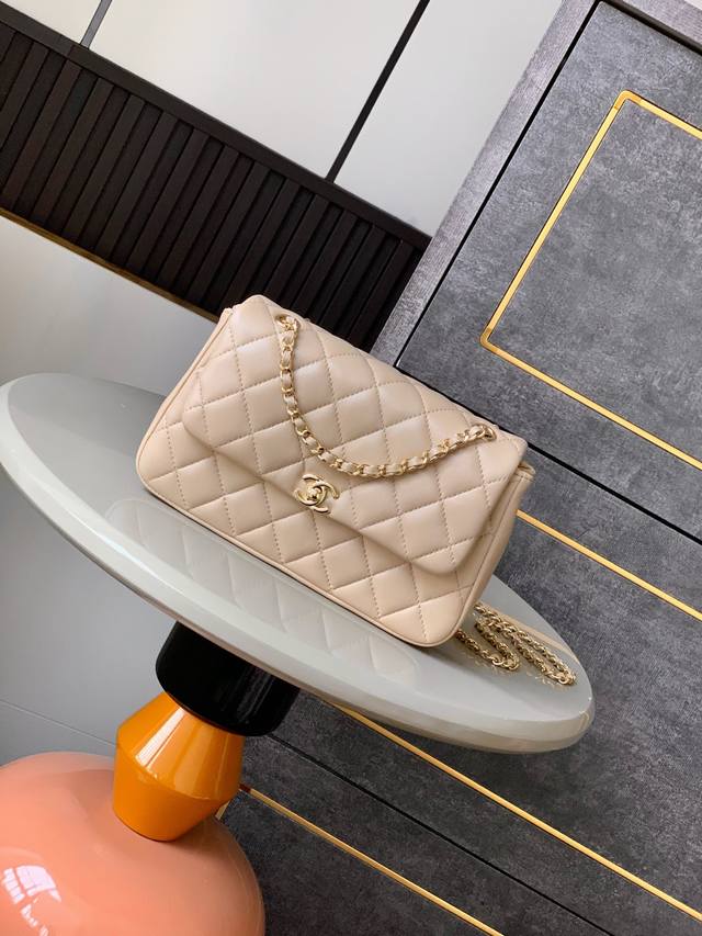 Light Apricot Large Size! Ohanel's New Spring And Summer 25S Flap Mobile Phone B