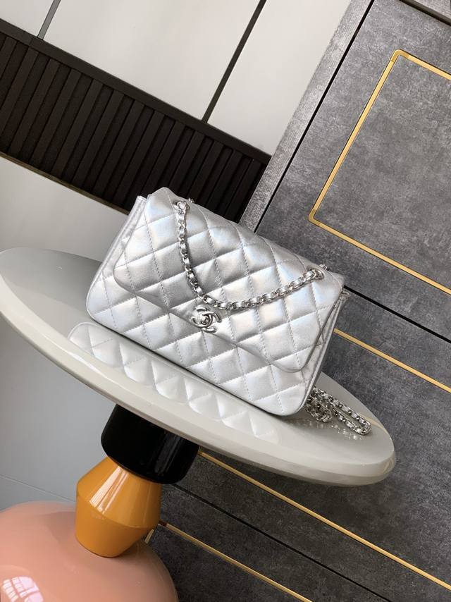 Silver Large Size! Ohanel Spring And Summer New 25S Flap Phone Bag, Because It I