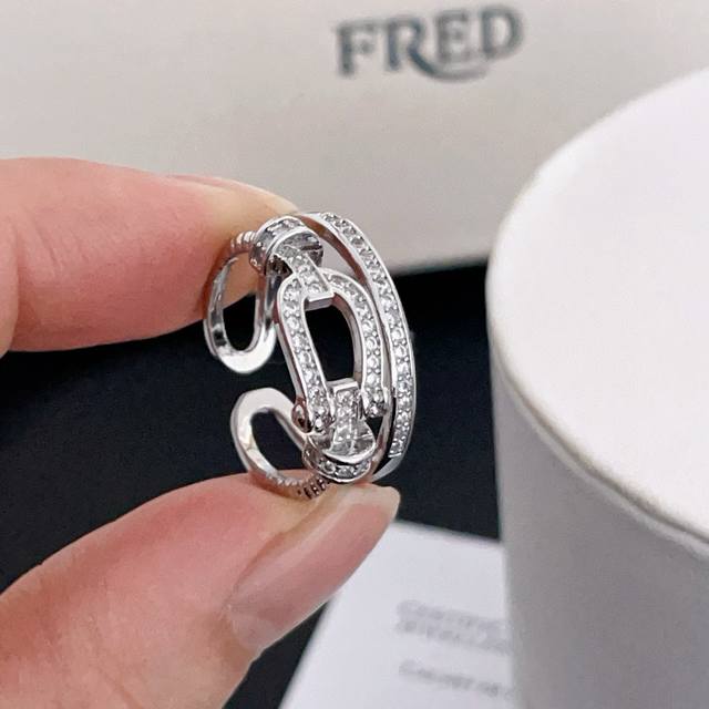 Hot Fred Full Diamond Open Ring, Classic And Versatile, A Must-Have Item For Int