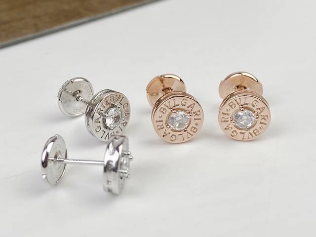 Earrings Flying Saucer Ear Plugs P40Bvlgari Bulgari Hoop Diamond Earrings Simple