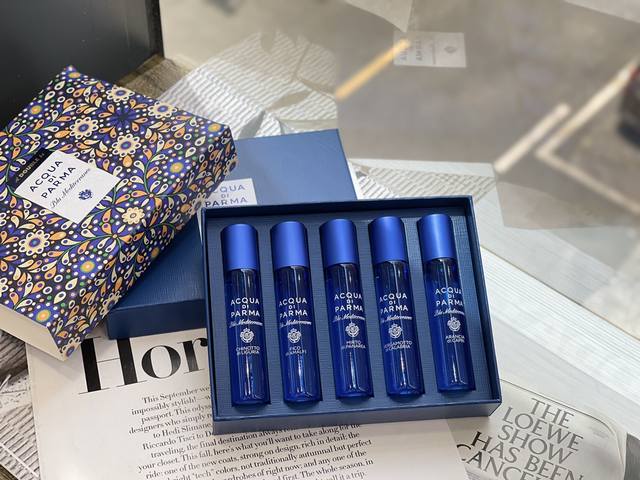 High-End Quality Parma Test Tube Perfume Sample 5-Piece Set Parma Mediterranean