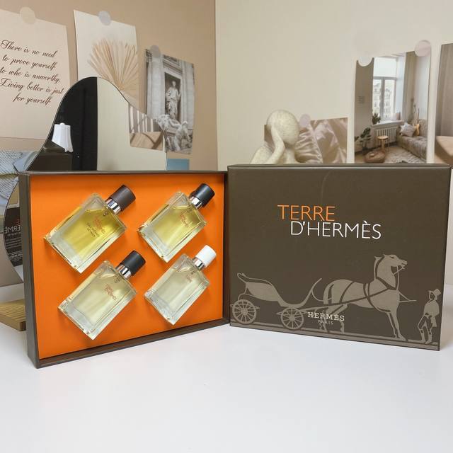 High-End Quality Herm S Terre Des Terres Perfume Sample 12.5Ml Four-Piece Set! W