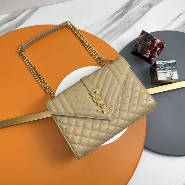Original P Super Invincible, Medium Grain Embossed Quilted Leather Envelope Bag