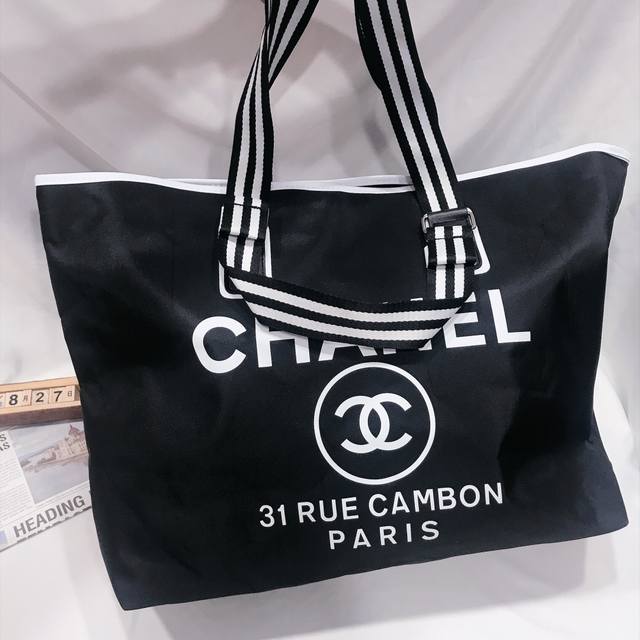 Chanel Korean Version Large Capacity Canvas Shoulder Bag Female Fashion Trend Al