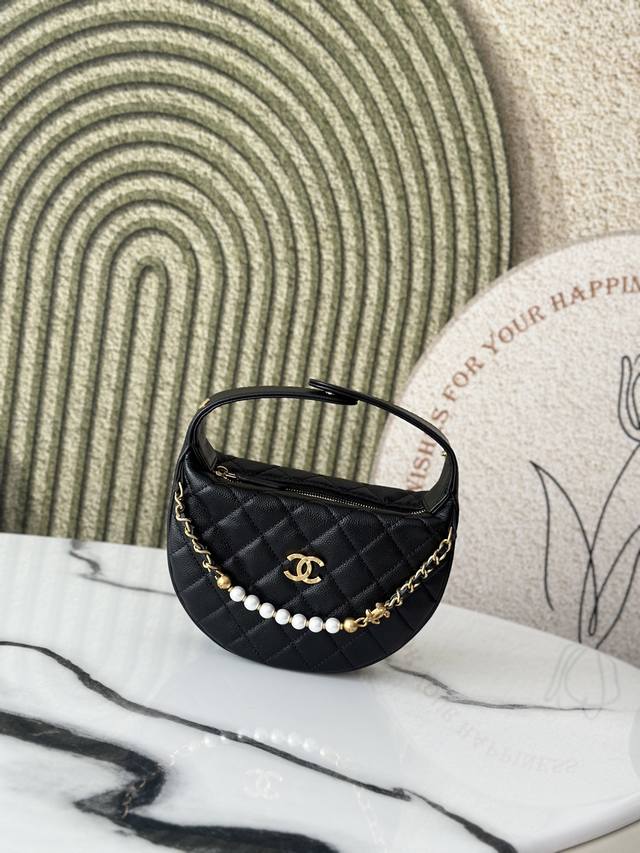 Original Leather New In Stock 25S Pearl Hula Hoop, Clutch Bag Every Season's Sma