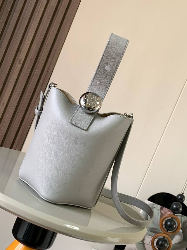 Original Leather Mini Soft Grained Cow Leather Pebble Bucket The Pebble Handbag