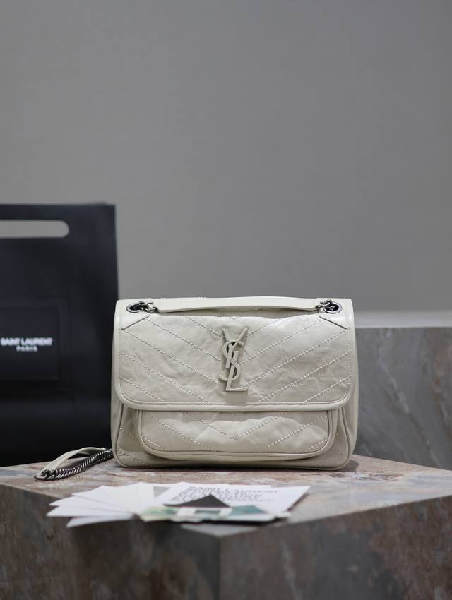 Original Leather Original Leather Medium 28Cm_ #Milky White# The New Version Of