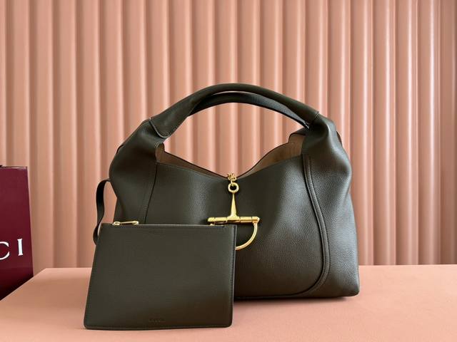 This Gucci Softbit Shoulder Bag Features A Large Half Horsebit Shape, A Classic