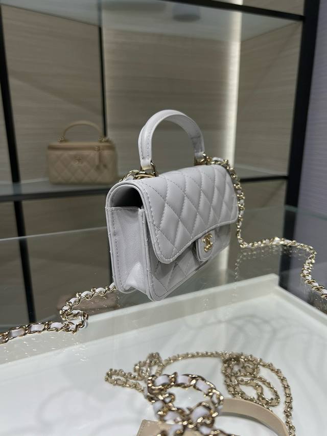 Ohanel 25P New Color Latest Model Mini Cf Mobile Phone Bag Lambskin A P4190Y Siz