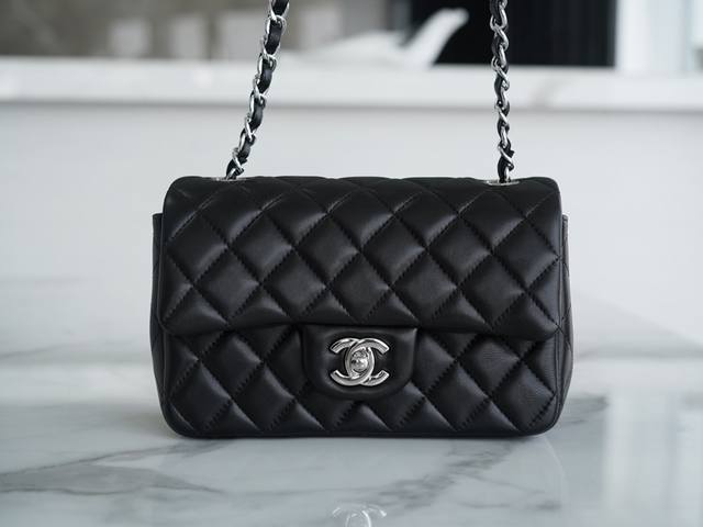 Classic Flap Classic Flap Bag Black Sheep Silver Italian Lambskin, Delicate And