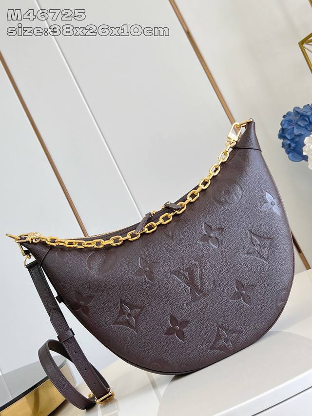 Factory Price P Top Original M46725 Chocolate Embossed This Loop Hobo Handbag Us