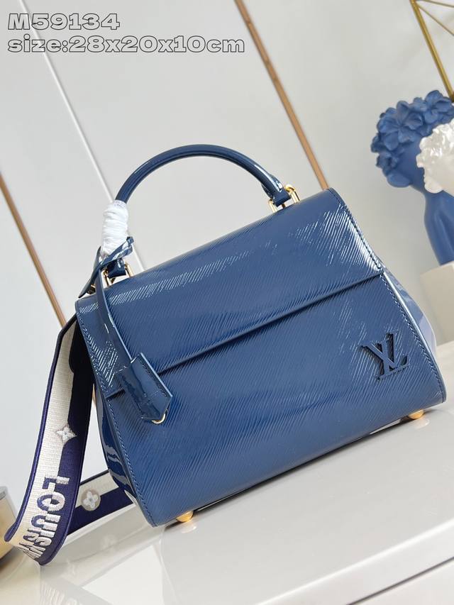 Factory Price P Top Original M59134 Dark Blue Cluny Bb Handbag Is Epi Leather Wi