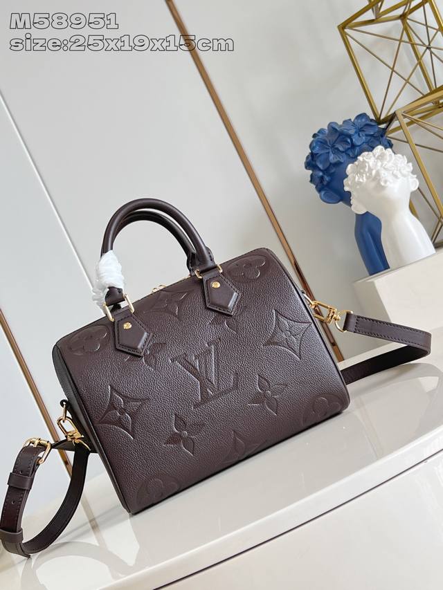 Factory Price P Top Original M58951 Chocolate Embossed M14043 This Speedy Bandou