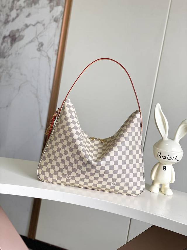 Slouchy Mm Handbag Semi-Steel 163 Chip N00126 White Grid Pink This Updated Versi
