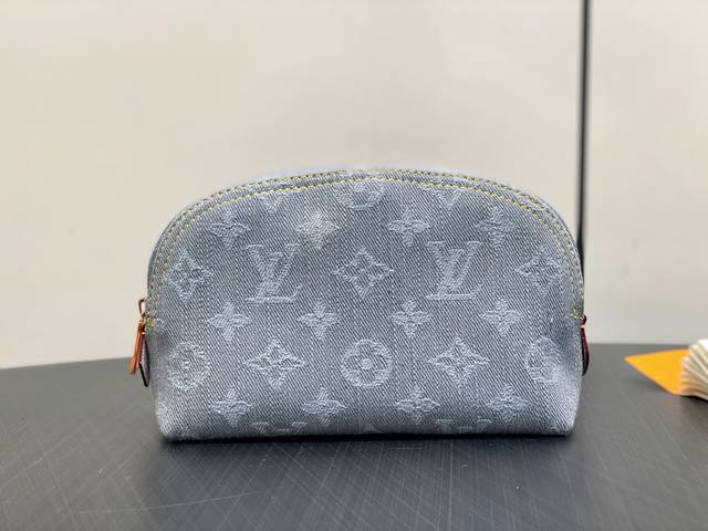 Original Boutique M13751 Grey Denim Variable Code Chip Version Cosmetic Bag Poch