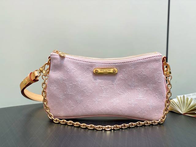 Original Boutique M14159 Pink Denim Underarm Bag Chain Bag Liv Pochette Handbag