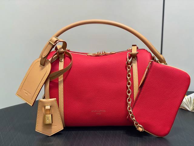 Original Boutique M13667 Red Full Leather Speedy Pillow Bag Speedy Bandouli Re 2