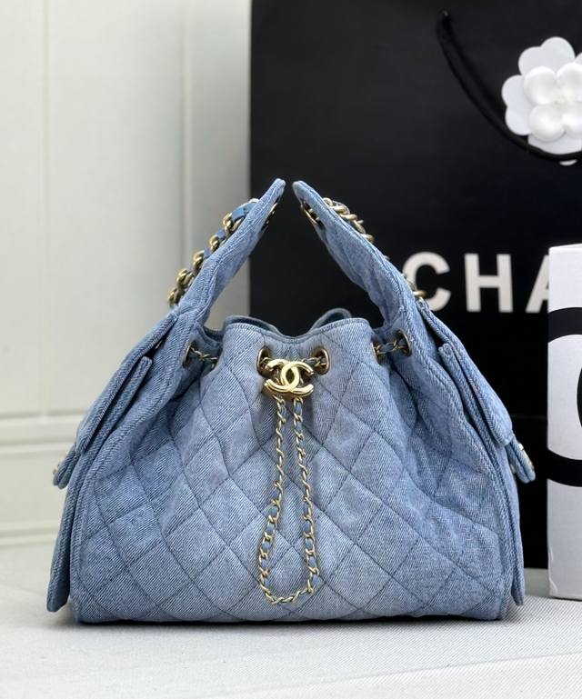 25P Denim Hip-Hop Bag Hobo Underarm Bag Hippie Underarm Bag Small Size Retro Gol