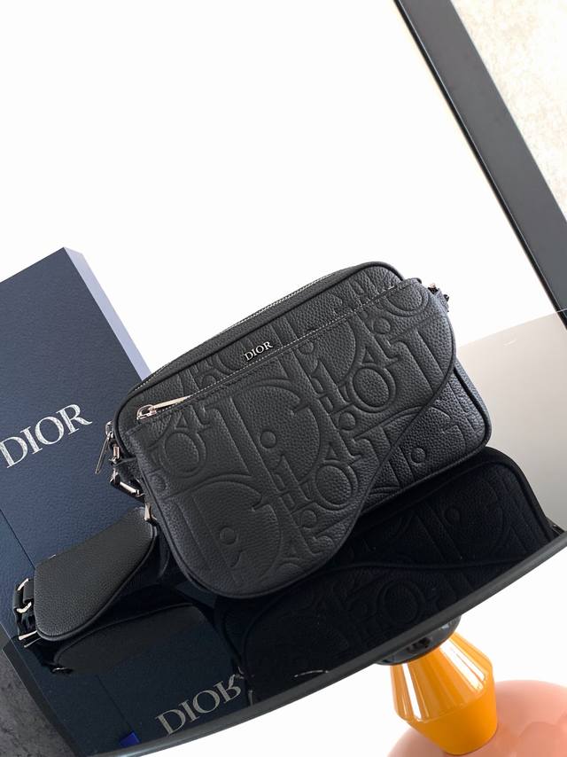 This Three-Piece Saddle Bag Is Eye-Catching And Versatile. Dior Gravity Printed