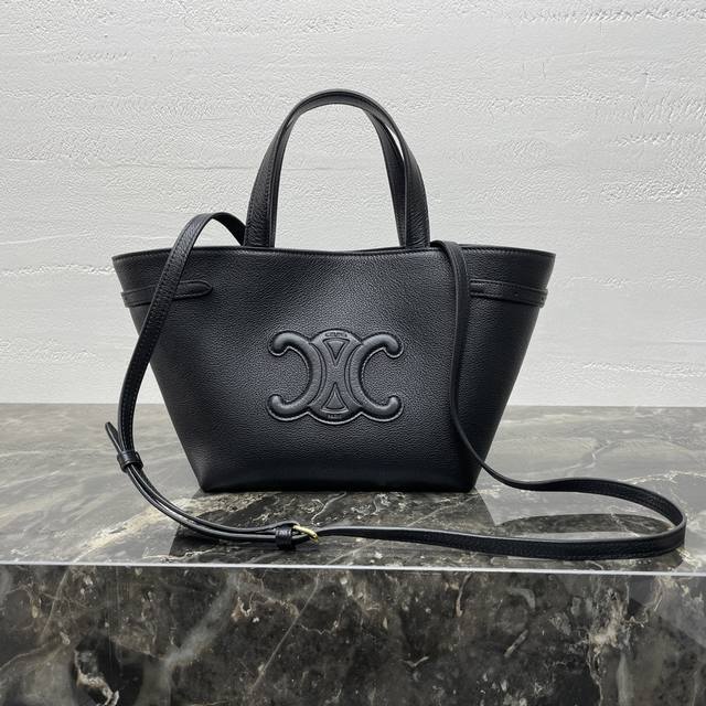 French Elegance Cabas Anais Grained Cow Leather Mini Handbag The New Mini Tote B