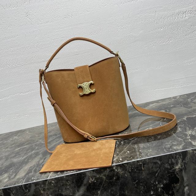 Louise Medium Cowhide Suede Bag 12 X 9 X 6 Inches 30.5 X 24 X 16 Cm Cowhide Sued