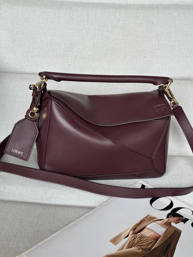 Original Leather New Product 3007 Burgundy Small Nappa Leather Featherlight Puzz
